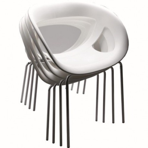 Plastová jednací židle DESIGNE NA 18 nohy chrom - nosnost 120 - výběr barvy plastu